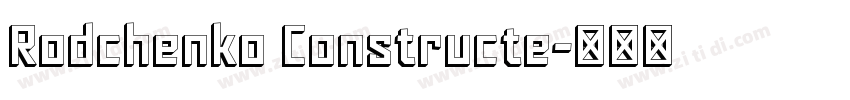 Rodchenko Constructe字体转换